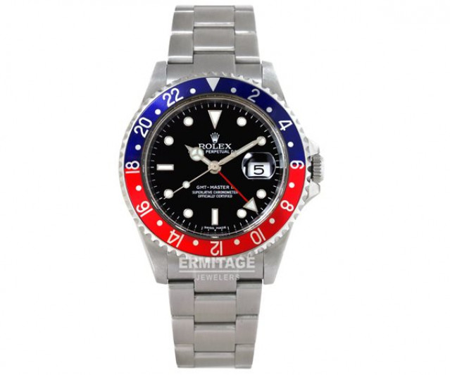 Pre-Owned Rolex GMT-Master II 16710 Blue & Red Pepsi Style 2007